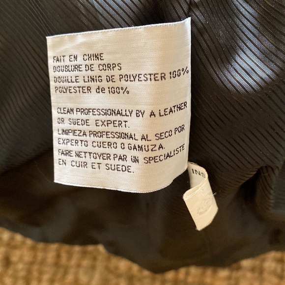 Dunne & Cole Leather Jacket blazer coat Womens L longline vintage classic Simple - Picture 8 of 8